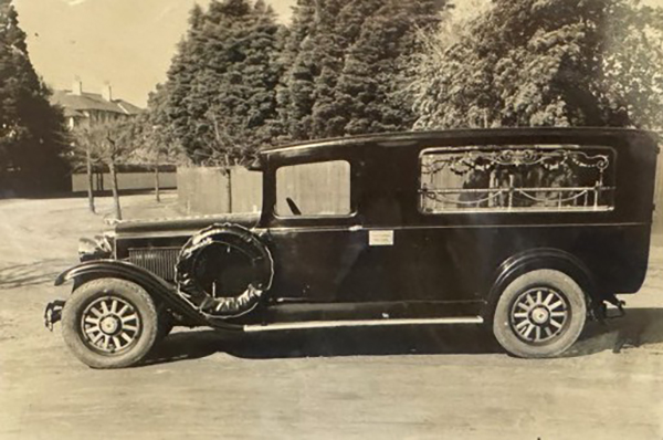 Our first motorised hearse