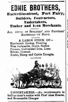 Ednie Bros Undertakers 1905 June